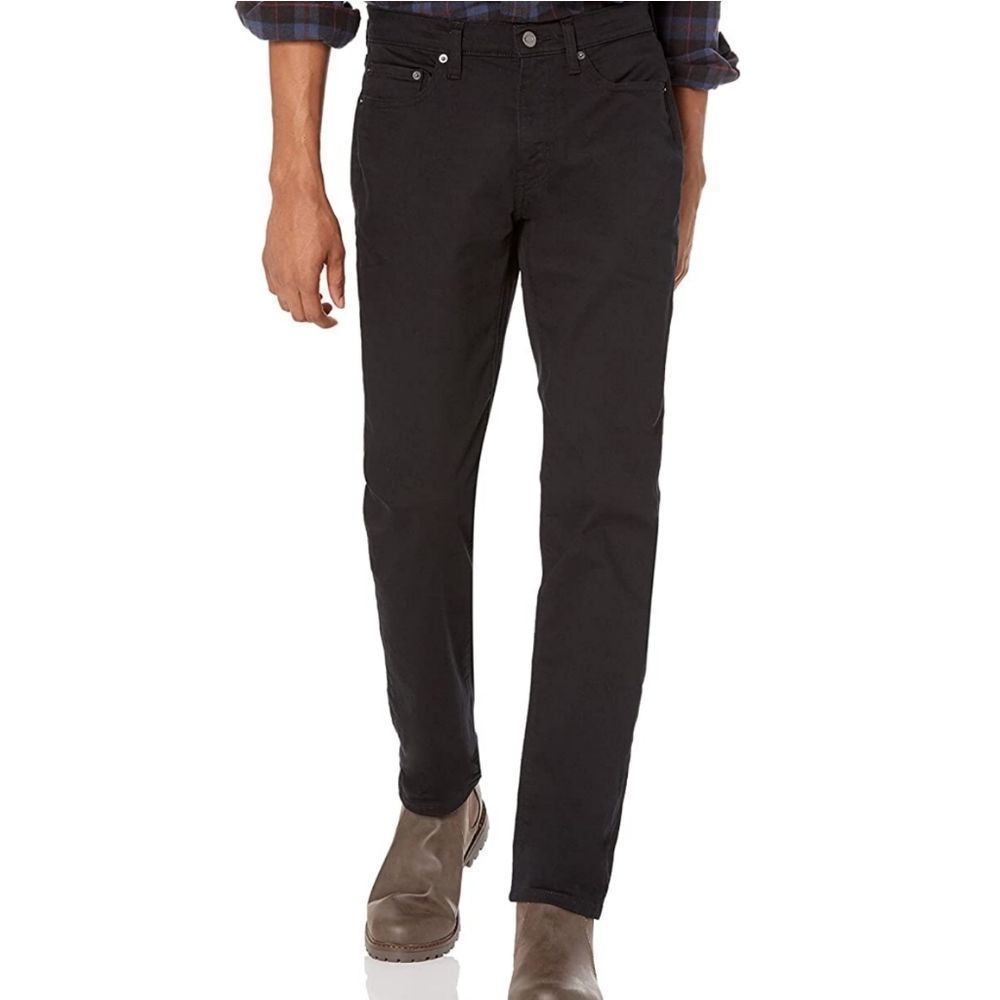 Amazon Essentials Men's Slim Fit Stretch Black Jeans Size 36x28